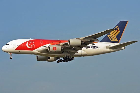 Singapore Airlines Airbus A380 Sonderlackierung SIA A380-841 9V-SKI Foto Andreas Schmucki