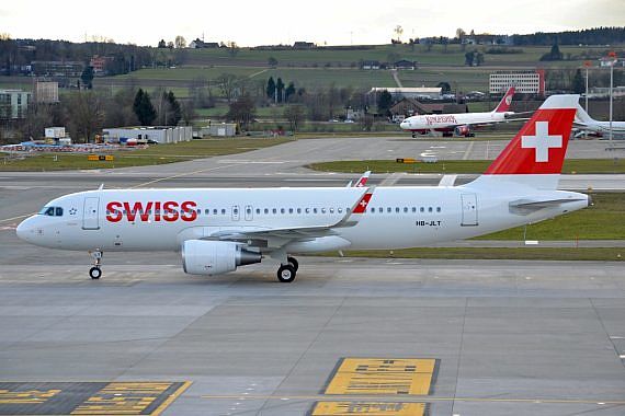 Der erste SWISS A320 mit Sharklets, HB-JLT - Foto: Andreas Schmucki