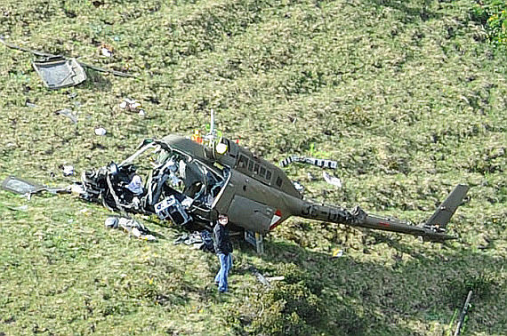Bundesheer abgestürzter OH-58 Kiowa Foto Bundesheer