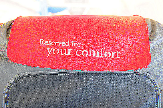 Symbolbild Sujetbild AUA AUstrian Airlines Business Class Reserved for your Comfort Foto PA Austrian Wings Media Crew