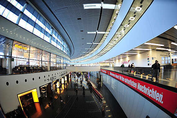 Überblick Check-In 3 (Skylink) Ankunftsebene von oben
