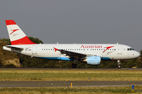 AUA Airbus A319 von Austrian Airlines (Reg.: OE-LDA) - Foto: Christian Zeilinger / Austrian Wings Media Crew