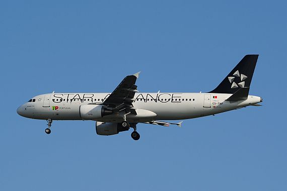 TAP Portugal Airbus A320 Star Alliance Farben CS-TNP Anflug Piste 34_2 Foto PA Austrian Wings Media Crew