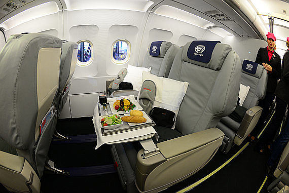 Niki Etihad Abu Dhabi Business Class Event Foto PA Austrian Wings Media Crew Sitze Fisheye