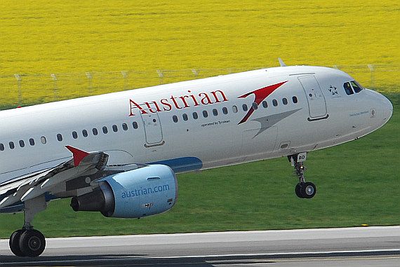 AUA Austrian Airlines A321 Closeup beim Start Foto Aig Austrian Wings Media Crew