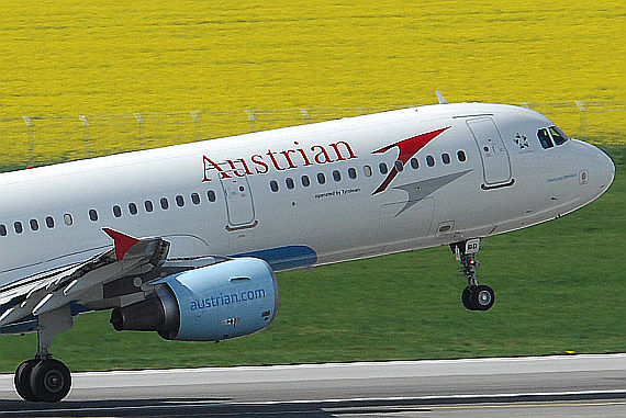 AUA Austrian Airlines A321 Closeup beim Start Foto Aig Austrian Wings Media Crew