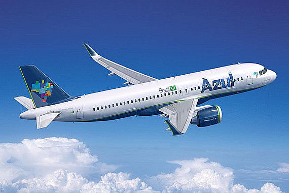 Azul Airbus A320neo mit Sharklets Grafik Airbus