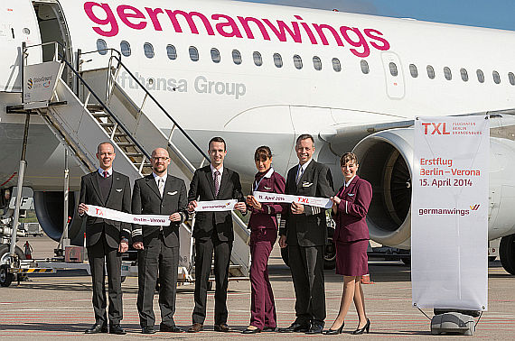 Germanwings Erstflug Berlin Verona Foto Berliner Flughäfen