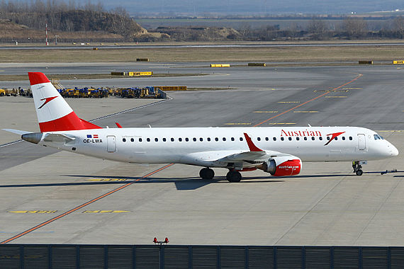 AUA Austrian Airlines Embraer 195 OE-LWA - Foto: Christian Zeilinger
