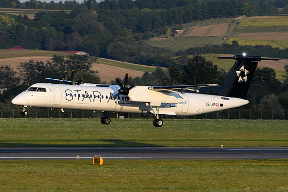 Austrian Airlines AUA Star Alliance Bombardier Dash 8 Q400 - OE-LGR - Foto Austrian Wings Media Crew