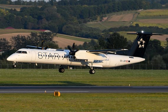Austrian Airlines AUA Star Alliance Bombardier Dash 8 Q400 - OE-LGR - Foto Austrian Wings Media Crew