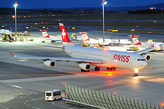 SWISS Airbus A340-300 HB-JMJ auf dem Flughafen Wien Foto PA Austrian Wings Media Crew