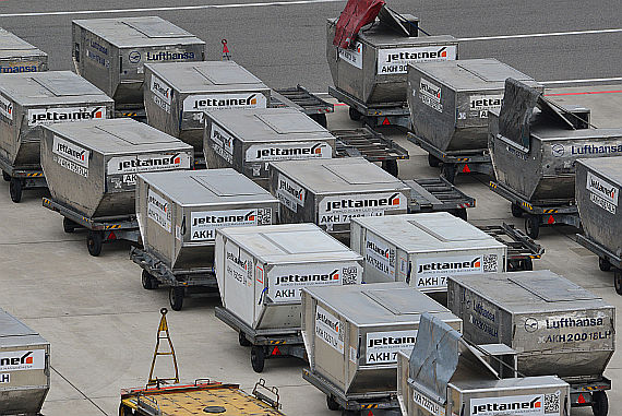 Jettainer Symbolbild Frachtcontainer Cargo Foto PA Austrian Wings Media Crew