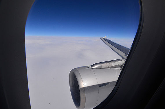 Triebwerk Reiseflug Verkehrsflugzeug Verkehrsluftfahrt Flugverkehr Symbolbild Sujetbild Foto PA Austrian Wings Media Crew