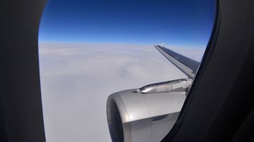 Triebwerk Reiseflug Verkehrsflugzeug Verkehrsluftfahrt Flugverkehr Symbolbild Sujetbild Foto PA Austrian Wings Media Crew