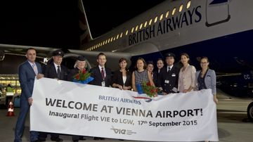 British Airways Erstflug Wien - Gatwick - Foto: Pepo Schuster