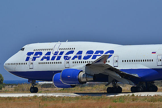 EI-XLF Transaero Boeing 747-400 Rhodos Start Closeup Foto PA Austrian Wings Media Crew