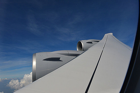 Lufthansa Boeing 747-8I Tragfläche Triebwerke Verkehrsflugzeug Verkehrsluftfahrt Symbolbild Sujetbild_4 Foto PA Austrian Wings Media Crew