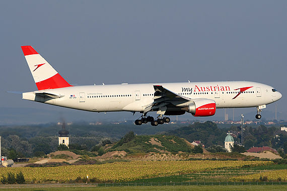 Austrian AUA myAustrian Boeing 777-200ER OE-LPD - Foto Austrian Wings Media Crew