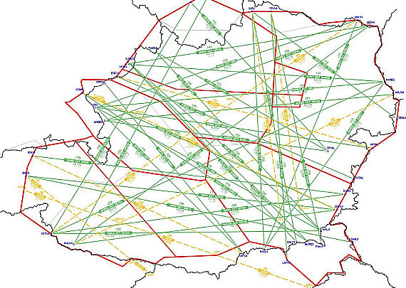 Free Route Airspace Wien - Grafik: Austro Control