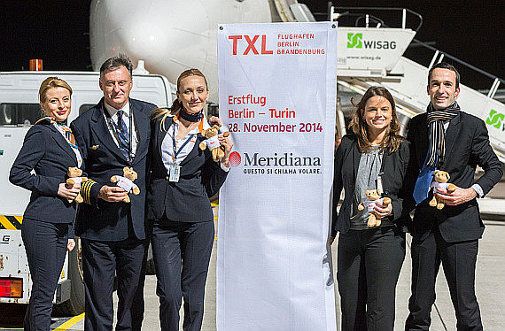 Meridiana Erstflug Berlin Turin Credit Berliner Flughäfen