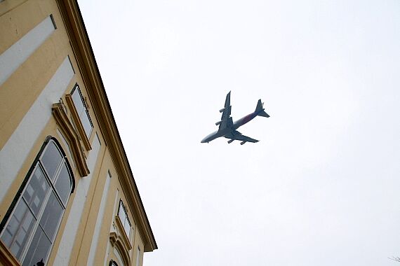 Sujetbild Fluglärm in Margarethen/Moos, nahe Schwechat - Foto: Austrian Wings Media Crew