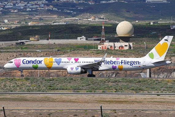Condor Boeing 757-300 Sonderlackierung Wir lieben Fliegen Teneriffa Andy Herzog