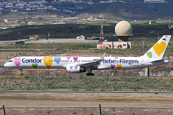 Condor Boeing 757-300 Sonderlackierung Wir lieben Fliegen Teneriffa Andy Herzog