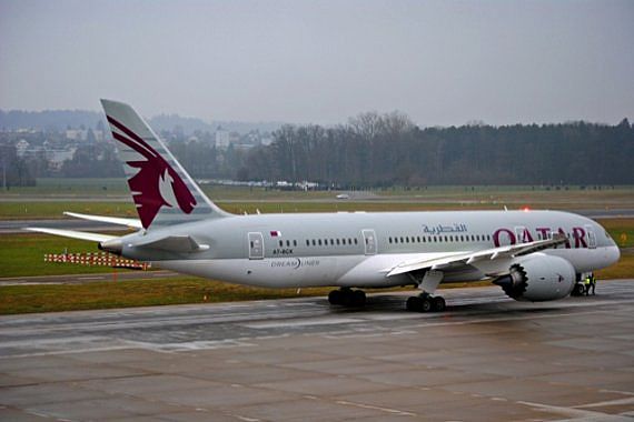 Qatar Airways Boeing 787, A7-BCK, in Zürich - Foto: Andreas Schmucki