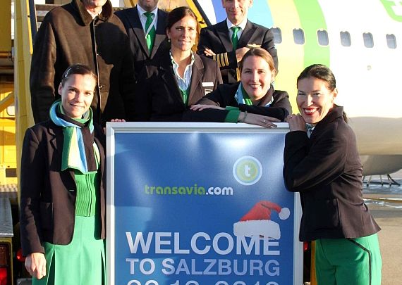 Transavia Erstlandung in Salzburg - Foto: Flughafen Salzburg