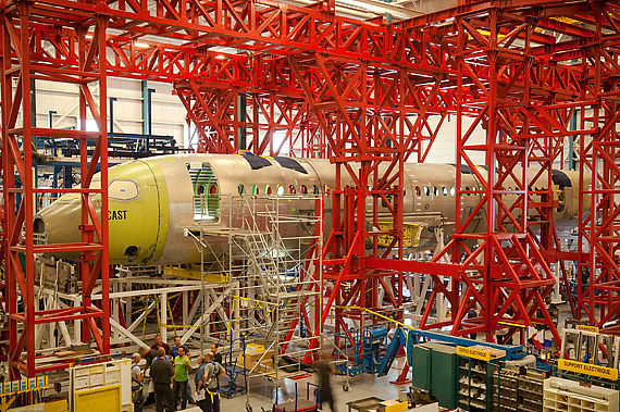 Die Rumpfsektion der Bombardier CSeries - Foto: Bombardier