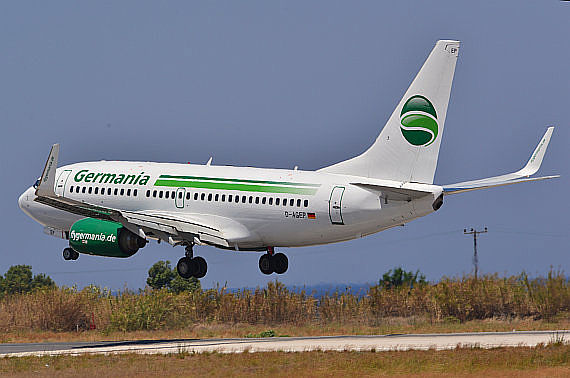 Germania Boeing 737-700 D-AGEP Anflug Rhodos_1 Foto PA Austrian Wings Media Crew