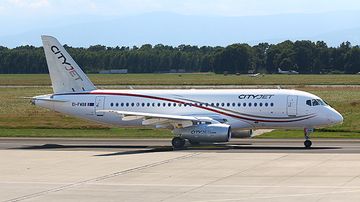 Suchoi Superjet 100 von CityJet beim Rollen am Flughafen Graz - Foto: Christian Zeilinger/Austrian Wings Media Crew