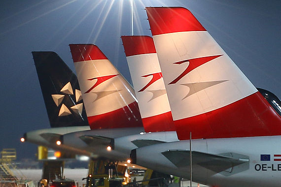 AUA Austrian Airlines Star Alliancef Symbolbild Sujetbild Leitwerk Austrian Airlines - Foto: Christian Zeilinger
