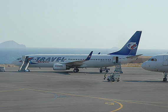 Travelservice Boeing 737-800 Heraklion OK-TVJ Foto PA Austrian Wings Media Crew