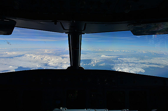Cockpit Piloten Verkehrsflugzeug Verkehrsluftfahrt Symbolbild Sujetbild Foto PA Austrian Wings Media Crew