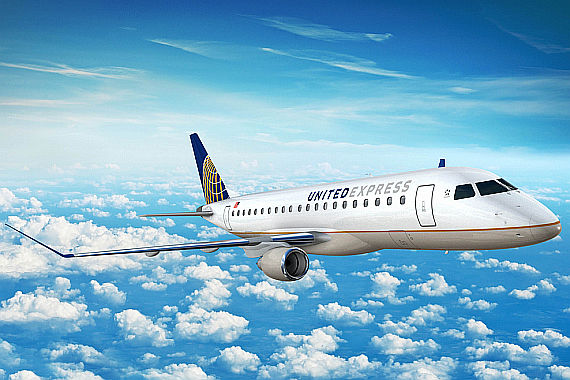 Embraer E-175 von Skywest Airlines in den Farben von United Express - Grafik: Embraer