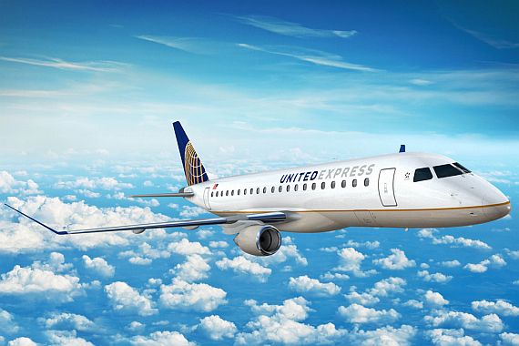 Embraer E-175 von Skywest Airlines in den Farben von United Express - Grafik: Embraer