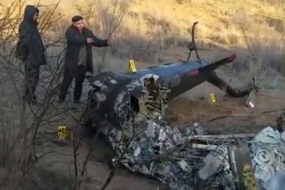 Mi-2-Absturz Kasachstan - Foto: Screenshow YouTube, Quelle siehe unten