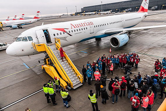 AUA fliegt Olympioniken nach Sotchi - Foto: U. Lehner/Austrian Wings Media Crew