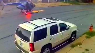 Notlandung des Polizeihubschraubers aus Kansas City - Foto: Screenshot YouTube
