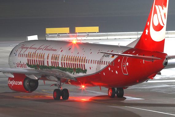 Air Berlin Boeing 737-800 - Weihnachtsflieger D-ABMS - Foto: Austrian Wings Media Crew