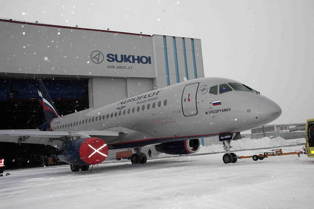 Erster SSJ-100 von Aeroflot