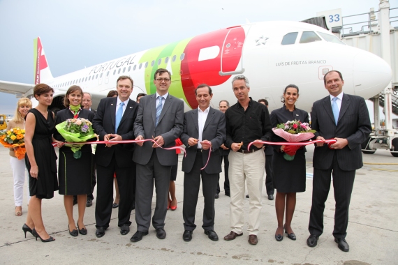 Begrüßung des Erstfluges in Wien - Foto: Flughafen Wien Begrüßung des Erstfluges in Wien - Foto: Flughafen Wien