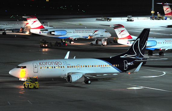 Brussels setzte die für Korongo bestimmte Boeing 737-300 auch bereits mehrfach auf den Flügen zwischen Brüssel und Wien ein - Foto: Austrian Wings Media Crew