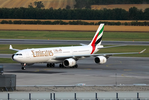 Emirates A340-500 in Wien Foto Max Hrusa