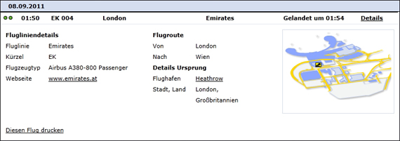 Grafik: Flughafen Wien