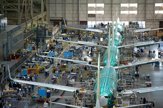 Boeing 737 Produktionshalle - Foto: Boeing