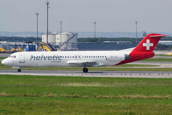 Helvetic Fokker 100 - Foto: R. Reiner / Austrian Wings