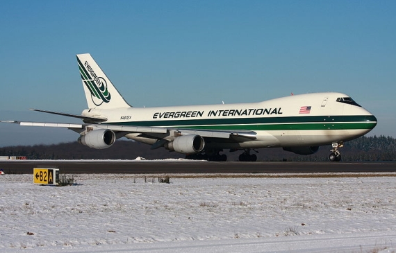 Eine von 9 Boeing 747-200 Frachtern von Evergreen; die hier abgebildete Maschine mit der Registrierung N490EV wurde ursprünglich im Jahr 1988 an Lufthansa Cargo ausgeliefert - Foto: Wiki Commons
